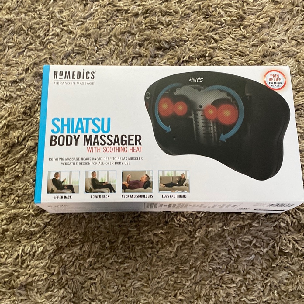 New in box homedics shiatsu body massager